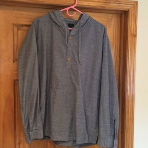J crew linen light denim colored sweatshirt